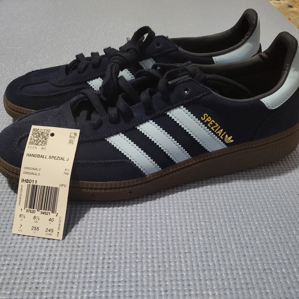Adidas Handball Spezial Navy and Light Blue Sneakers